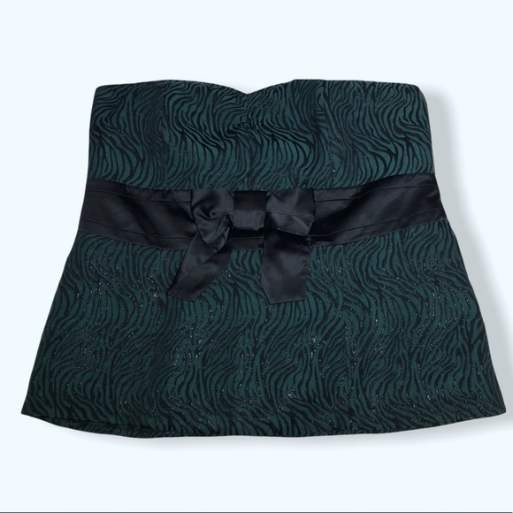 Lane Bryant Strapless Zebra Print Top Sz 24 - Picture 1 of 4